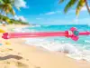 Pink double-tube water cannon, a large-capacity outdoor water play toy, a perfect water fight tool for parents and children details Picture